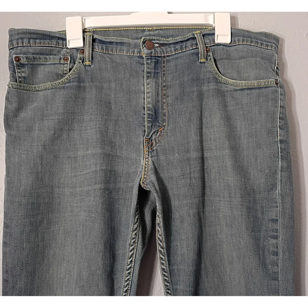 Levis 511 Jeans Mens 38x30 Blue Denim Slim Straight‎ Fit Light Wash Denim Faded